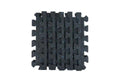 Fibosport Premium Low-Odor Rubber Puzzle Mats with Edges – Black with Blue EPDM Speckles (500 mm x 500 mm x 8mm)