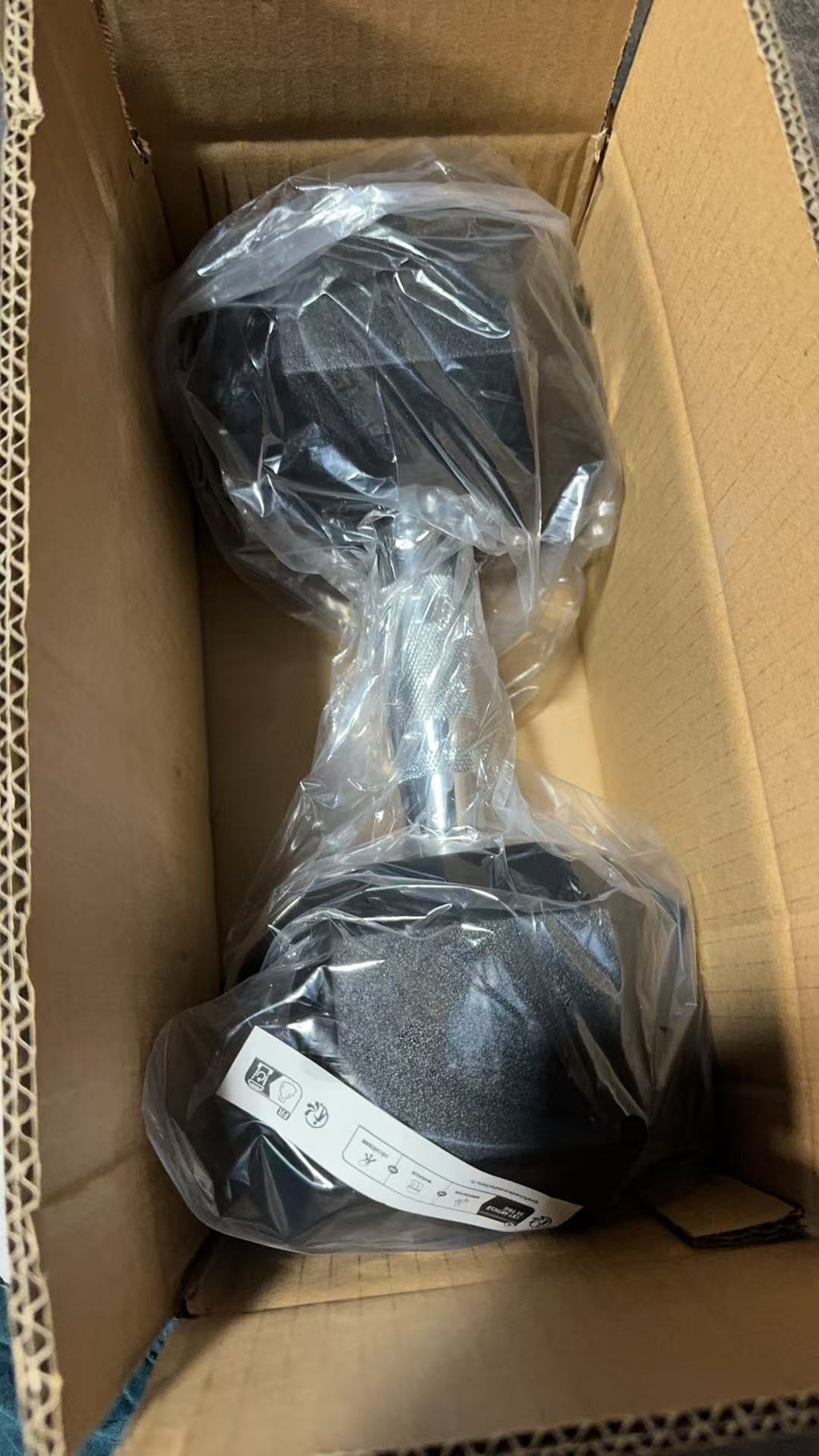 Fibosport Commercial-Grade Low-Odor Rubber Hex Dumbbell