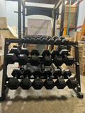 550lbs Hex Dumbbell Set + 3-Tier Rack + Barbell Combos