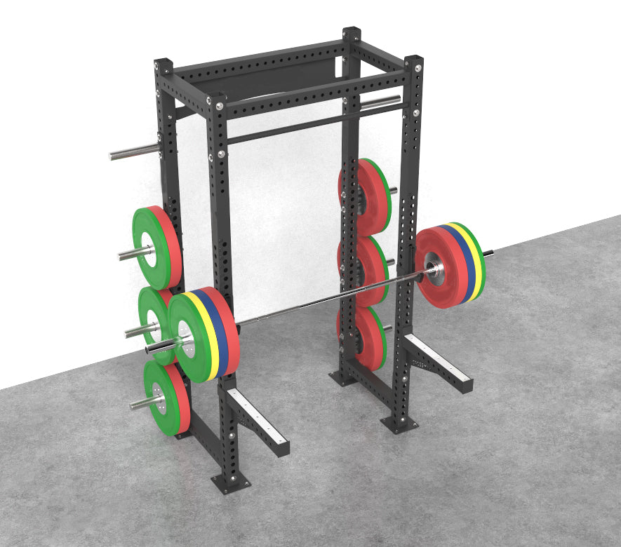 Fibosport Commercial-Grade Half Power Rack (3"x3" w/ 1" Hole)