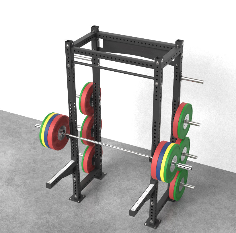 Fibosport Commercial-Grade Half Power Rack (3"x3" w/ 1" Hole)