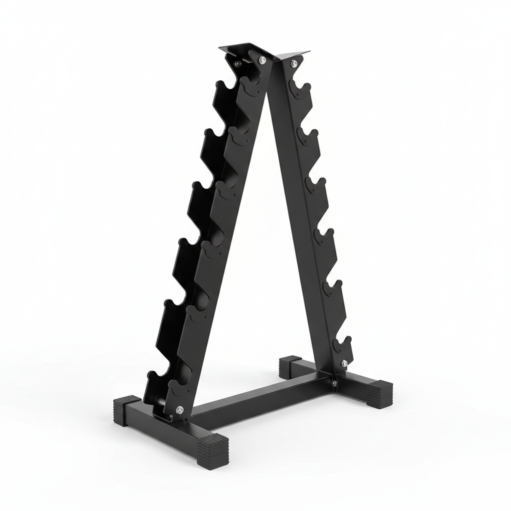 Fibosport 6-Pair Vertical A-Frame Dumbbell Rack