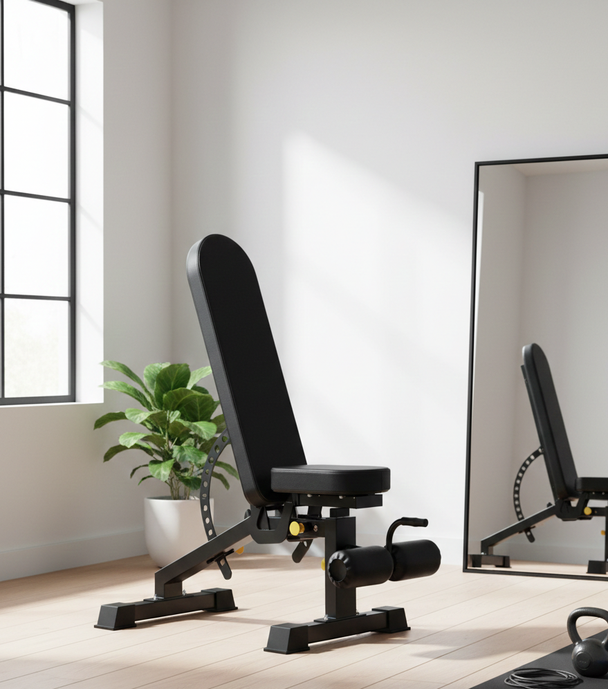 Fibosport Premium Leather Multi-Position Home Gym Bench