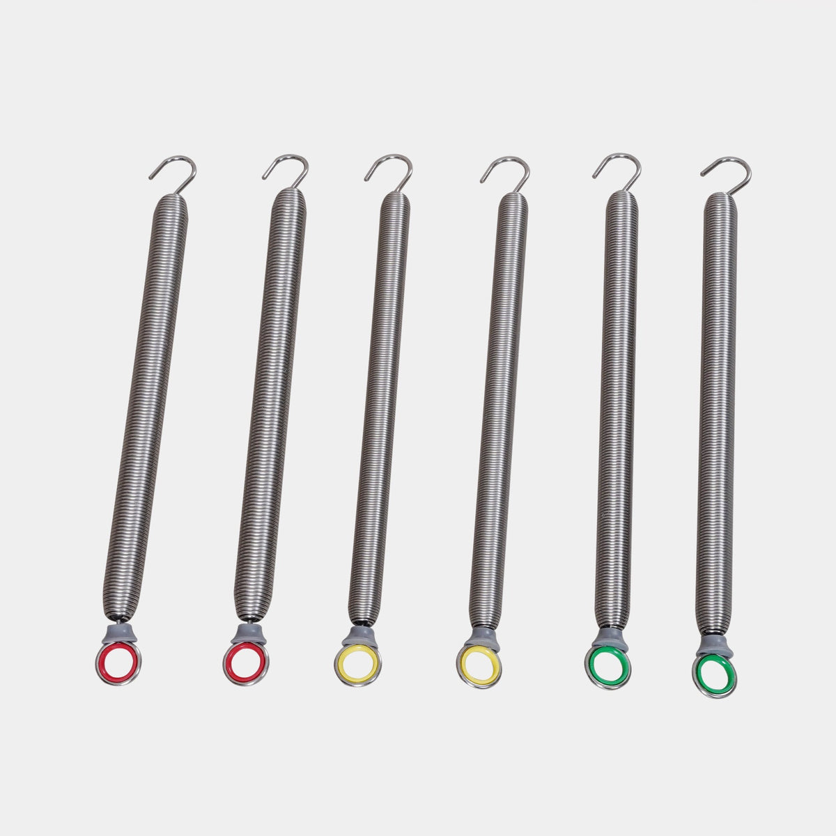 6-Piece Pilates Reformer Replacement Spring Set | Commercial Heavy-Duty Tension Springs