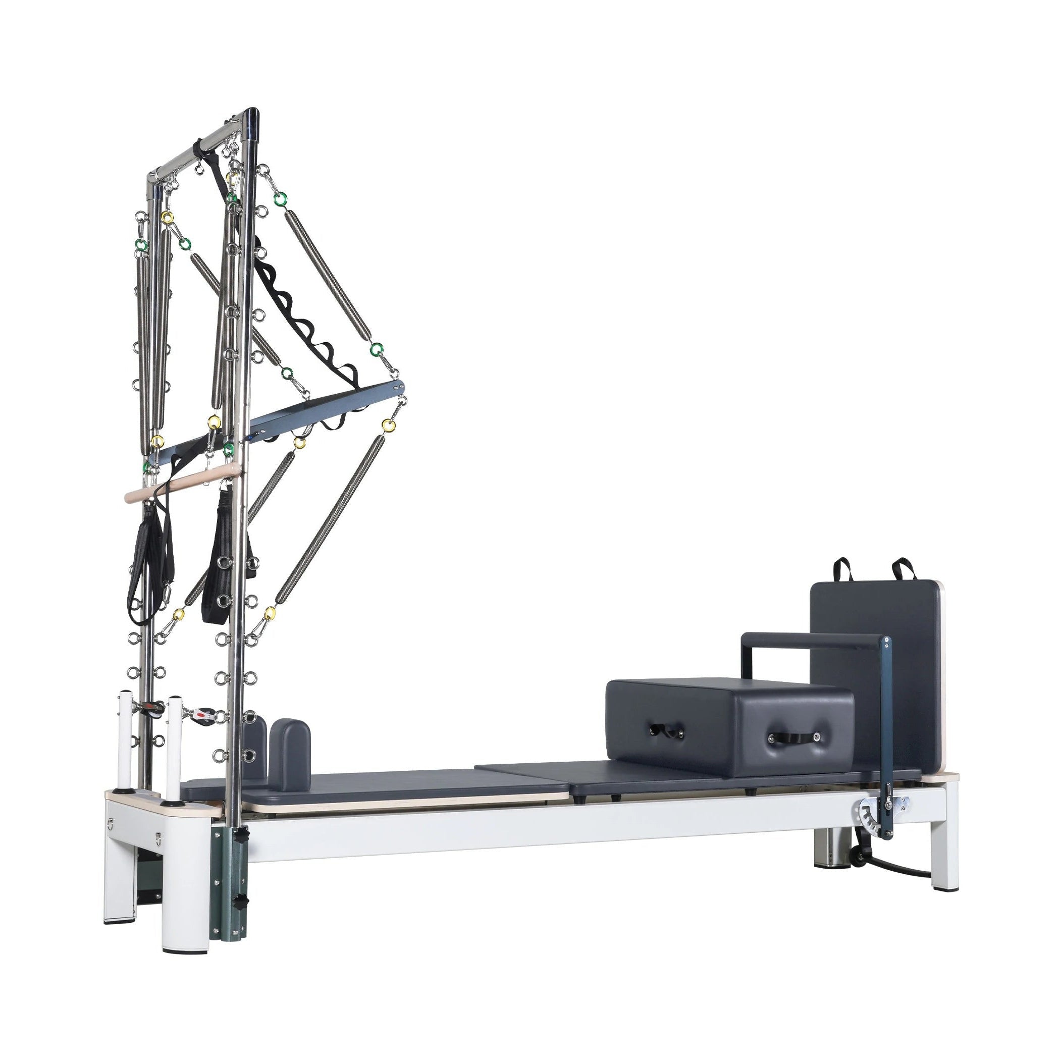 Elite Aluminum Pilates Reformer with Half Tower & Sitting Box | Professional Studio & Home Gym Station