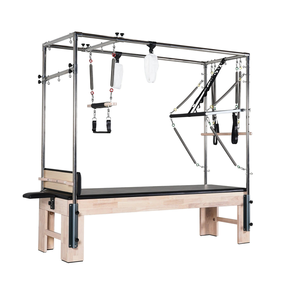 Premium Hardwood Oak Pilates Cadillac Trapeze Table | Full Studio Rehabilitation & Strength Station