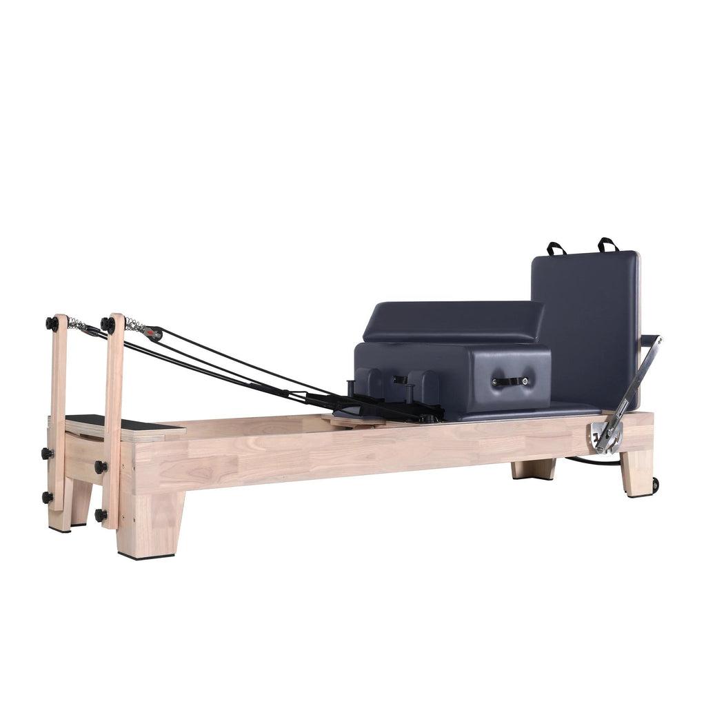 Premium Hardwood Pilates Reformer with Sitting Box & Jumpboard | Elite Studio Solid Wood Model