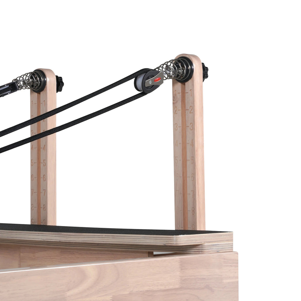 Premium Hardwood Pilates Reformer with Sitting Box & Jumpboard | Elite Studio Solid Wood Model