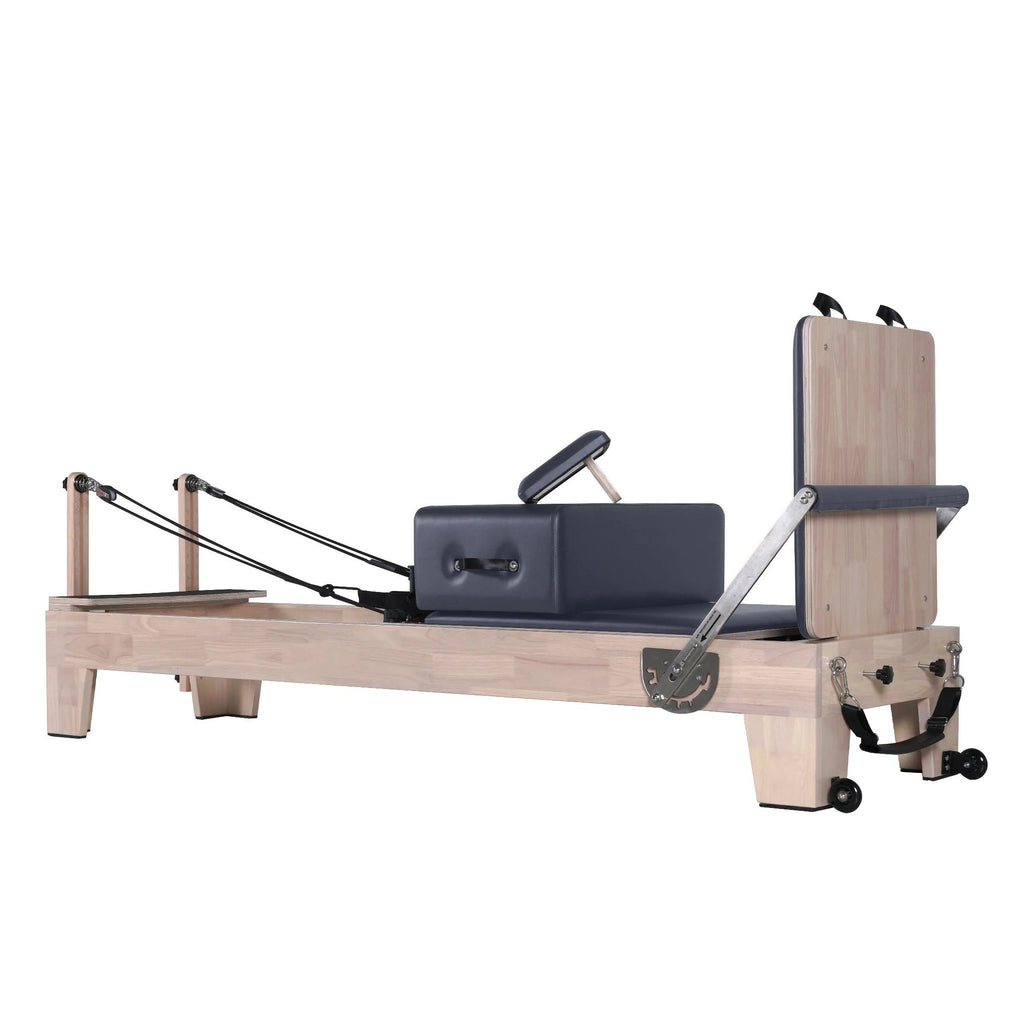 Premium Hardwood Pilates Reformer with Sitting Box & Jumpboard | Elite Studio Solid Wood Model